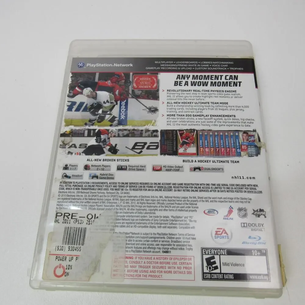 NHL 11 (Sony PlayStation 3, 2010) CIB‎ 1